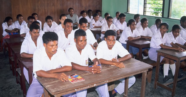 Klas leerlingen van de SMA (bovenbouw voortgezet onderwijs).